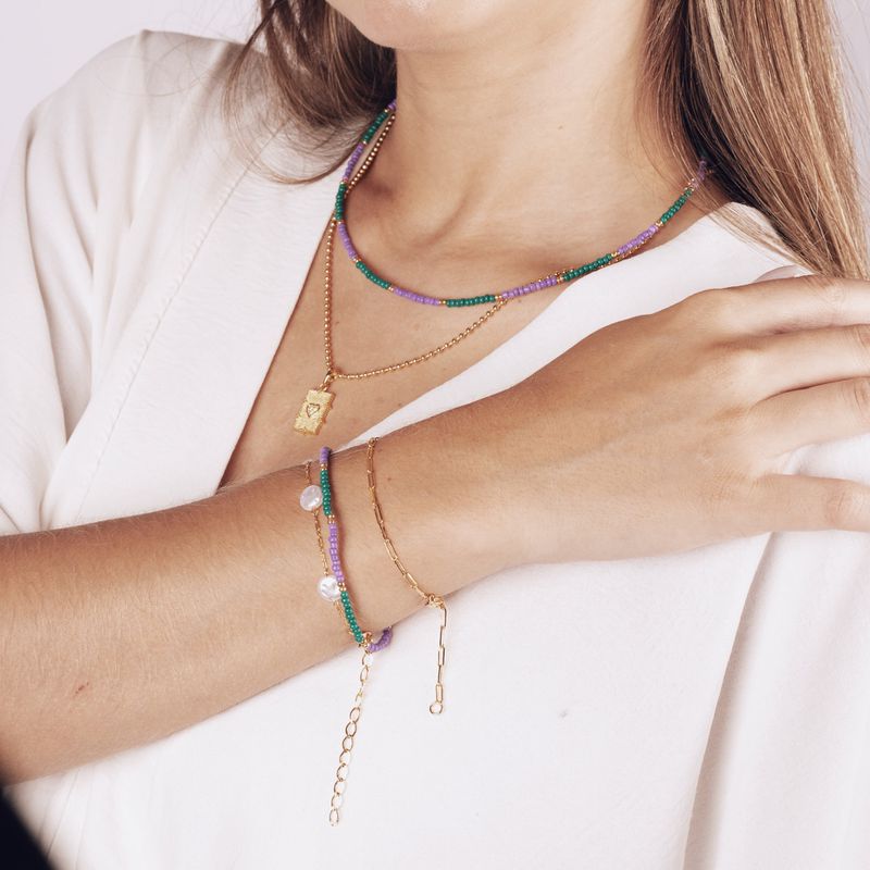 Pulseira Marrocos- banho ouro 18k