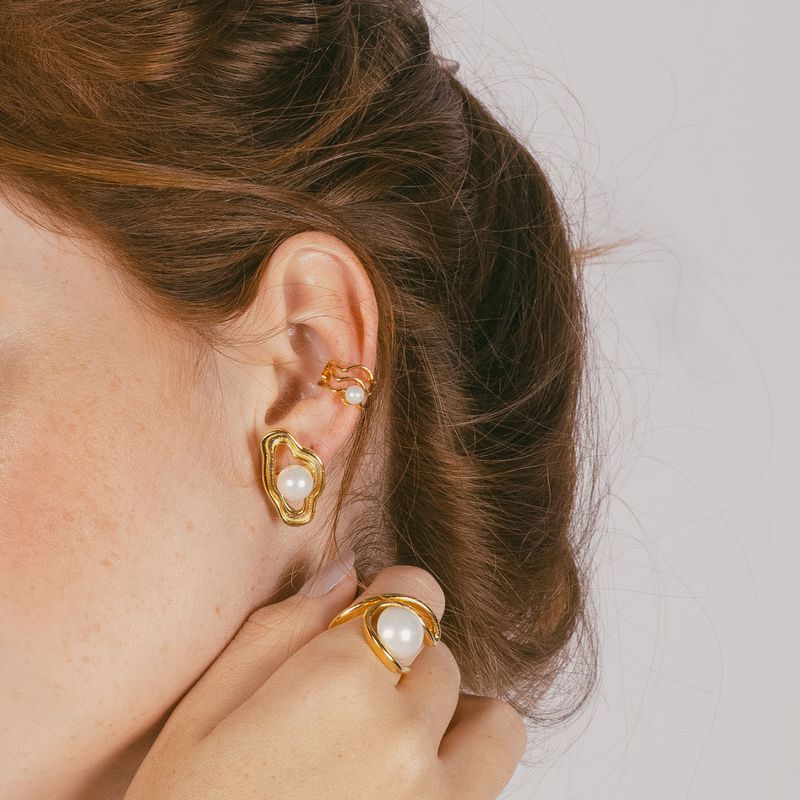 Piercing Fake Laguna- banho ouro 18k