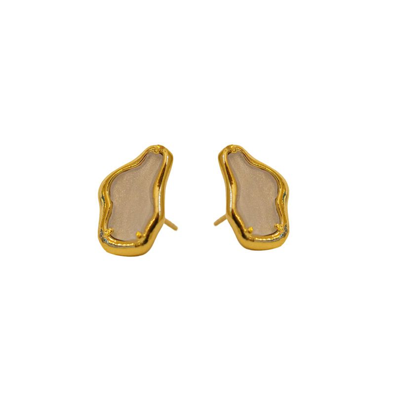 Brinco Organic - banho ouro 18k