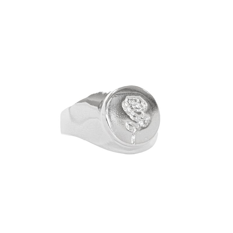 Anel Dedinho Flore Ajustável- banho prata