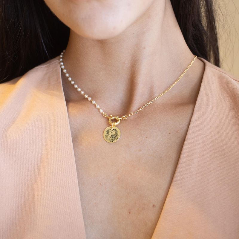 Colar Venice + Medalha P- banho ouro 18k