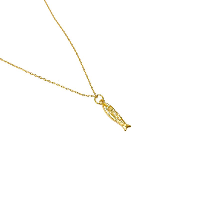 Colar Peixe- banho ouro 18k