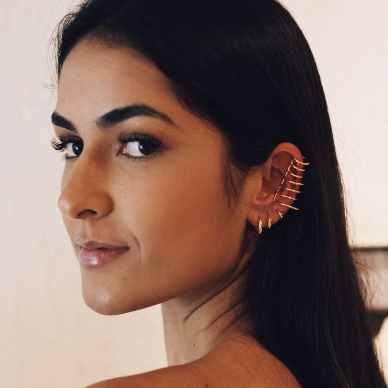 Trio Argolas Basic- banho ouro 18k