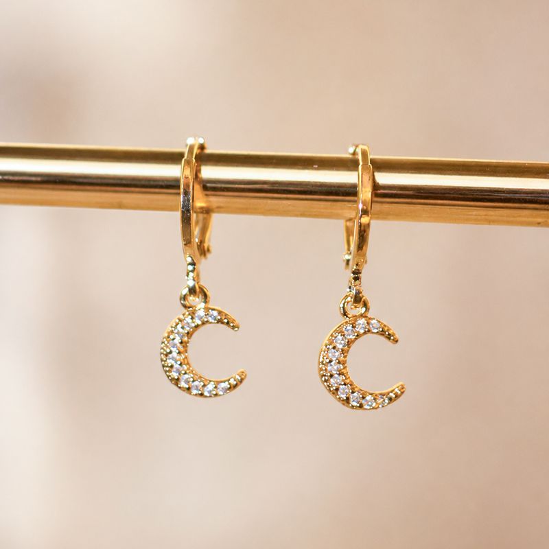 Argola Moon- banho ouro 18k