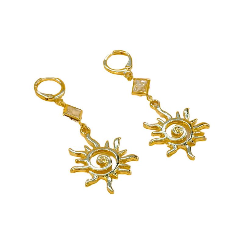 Argola Soleil- banho ouro 18k