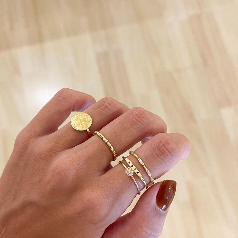 Anel São Bento- banho de ouro 18k