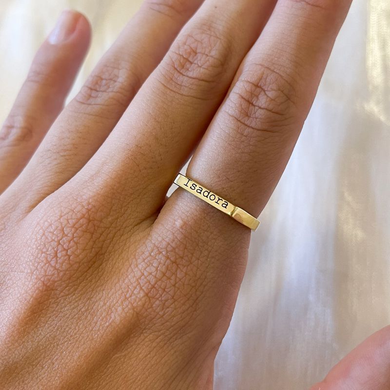 Anel Sinete- banho ouro 18k