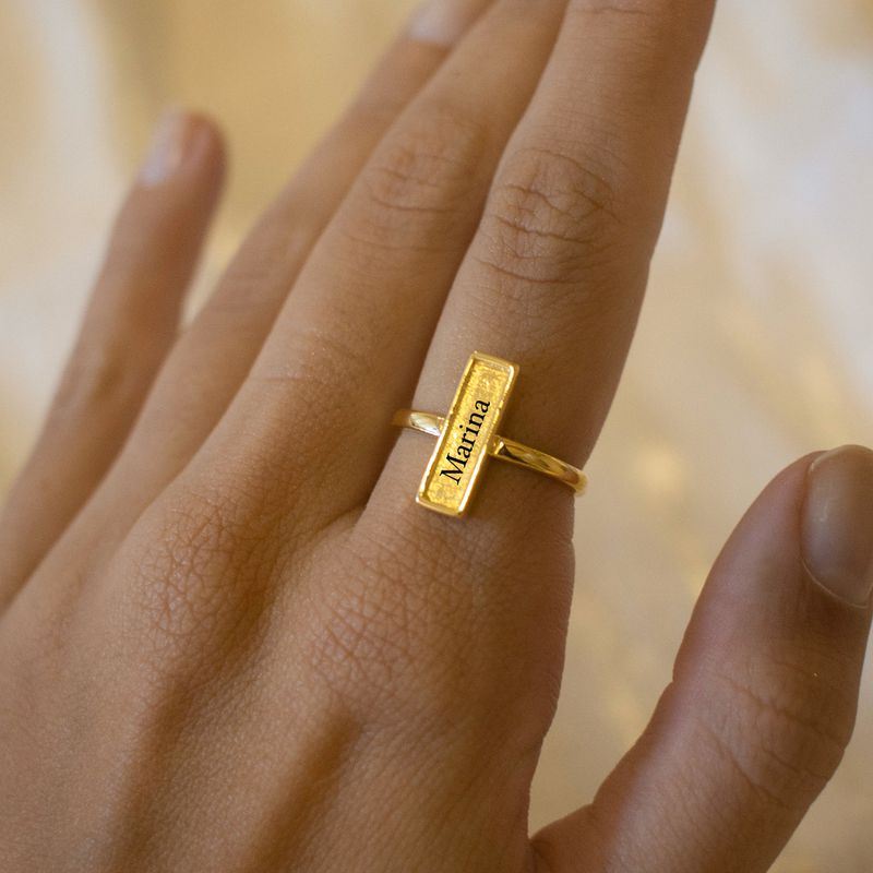  Anel Gravação- banho prata