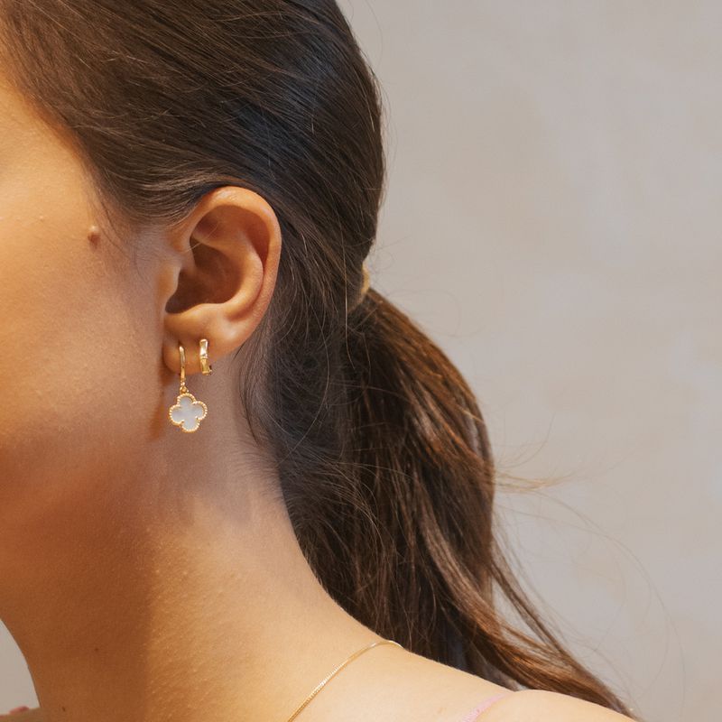 Argola Bamboo- banho ouro 18k