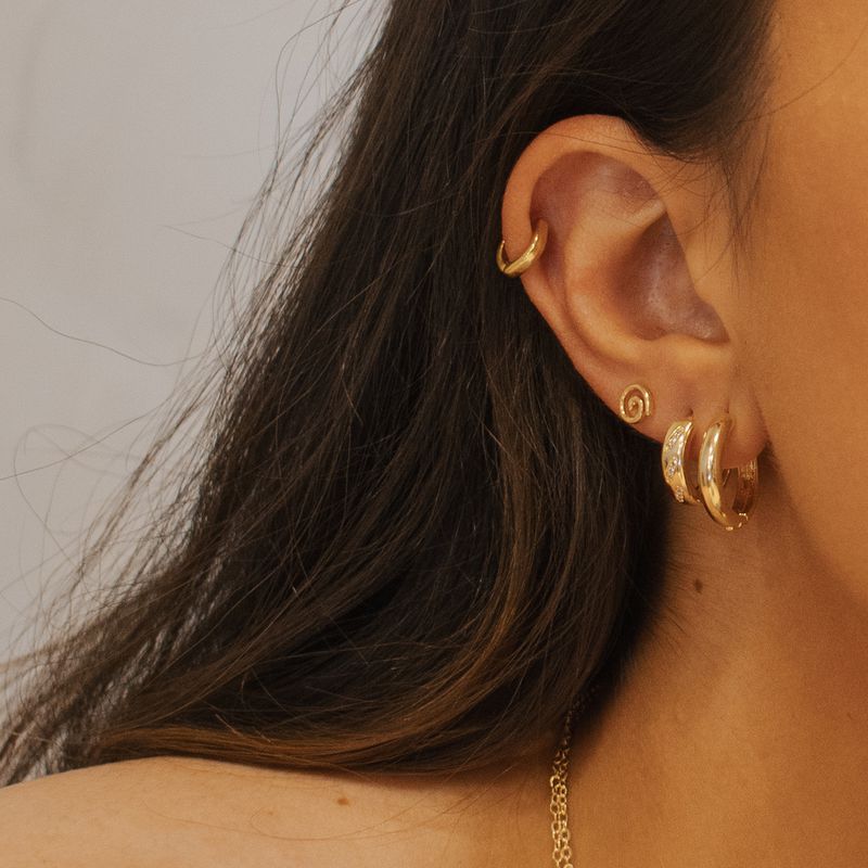 Brinco Borogodó- banho ouro 18k