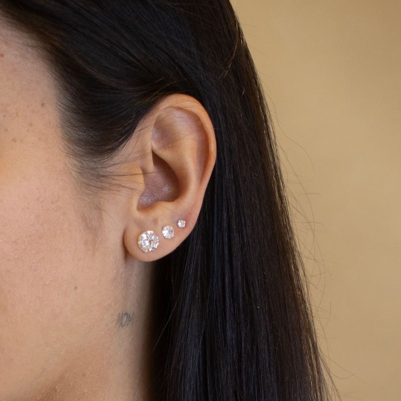 Trio Brincos Zircônias - Prata 925