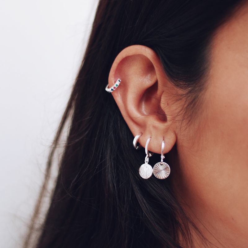 Argola São Bento- banho de prata