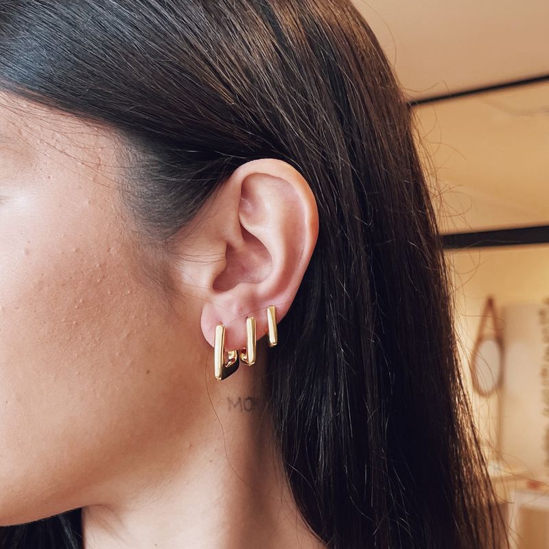 Argola Lessi G- banho prata