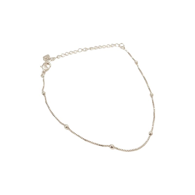 Pulseira Bolinhas- banho prata
