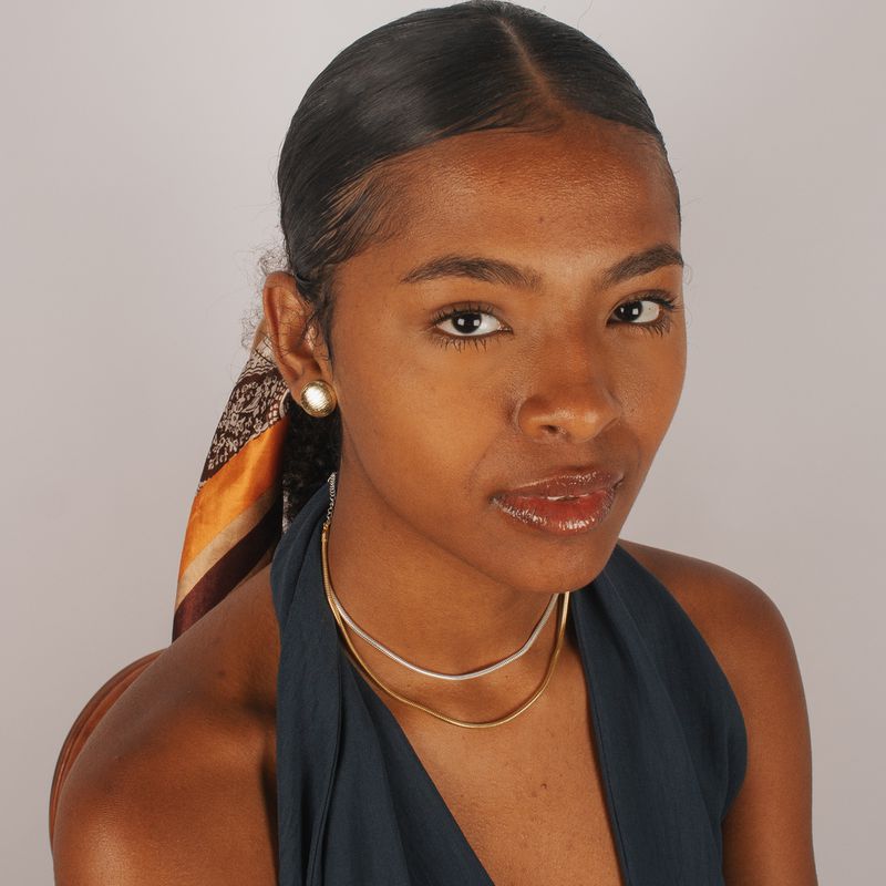 Choker Lila- banho prata