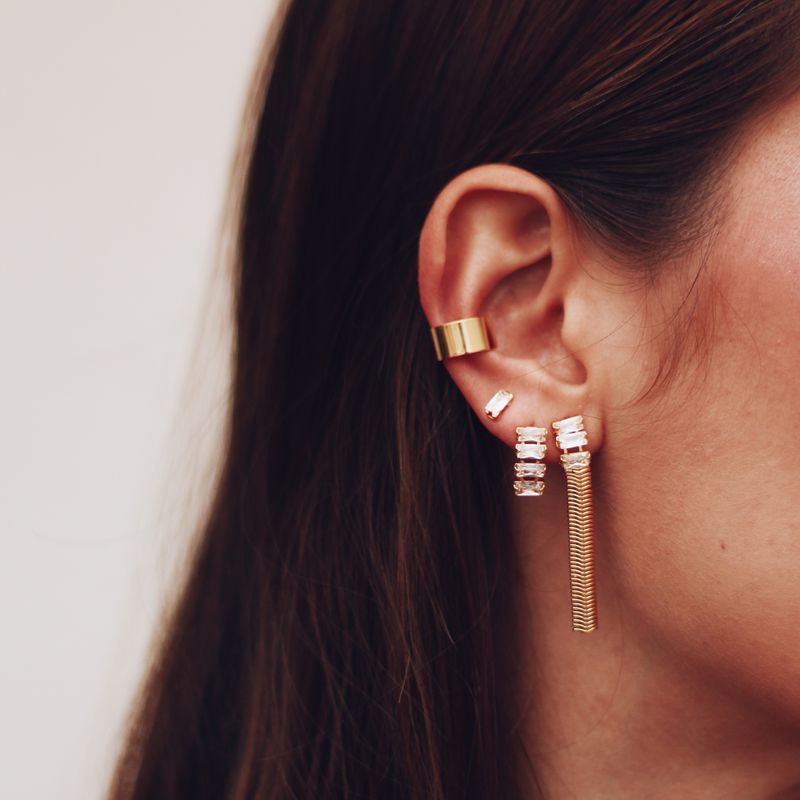 Piercing Liso Fake- banho ouro 18k