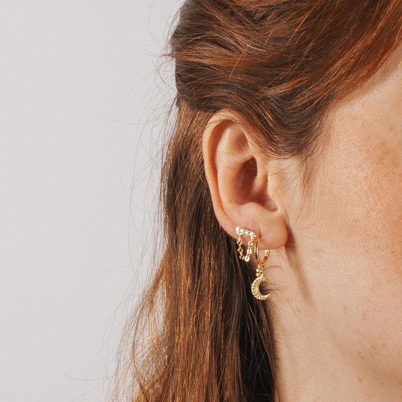 Argola Moon- banho ouro 18k