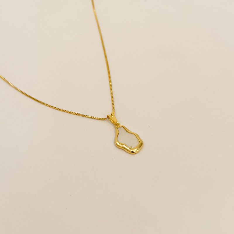 Colar Organic- banho ouro 18k