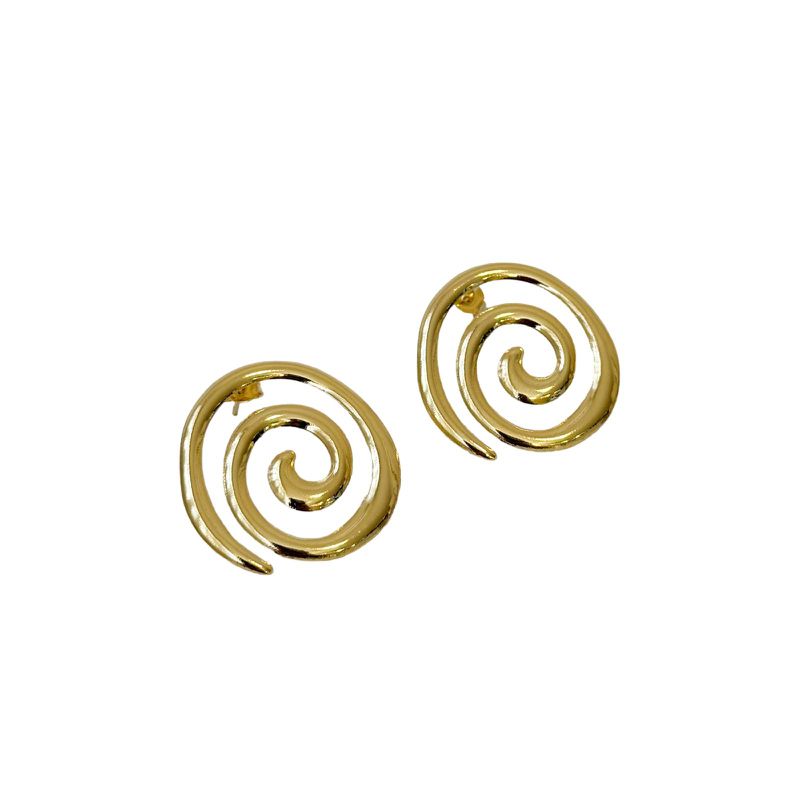 Brinco Caracol- banho ouro 18k