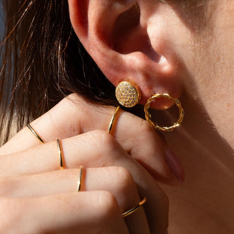 Brinco Basic- banho prata