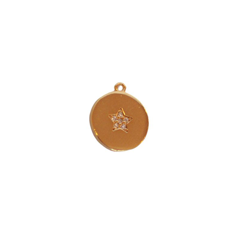 Charm Estrela- banho ouro 18k