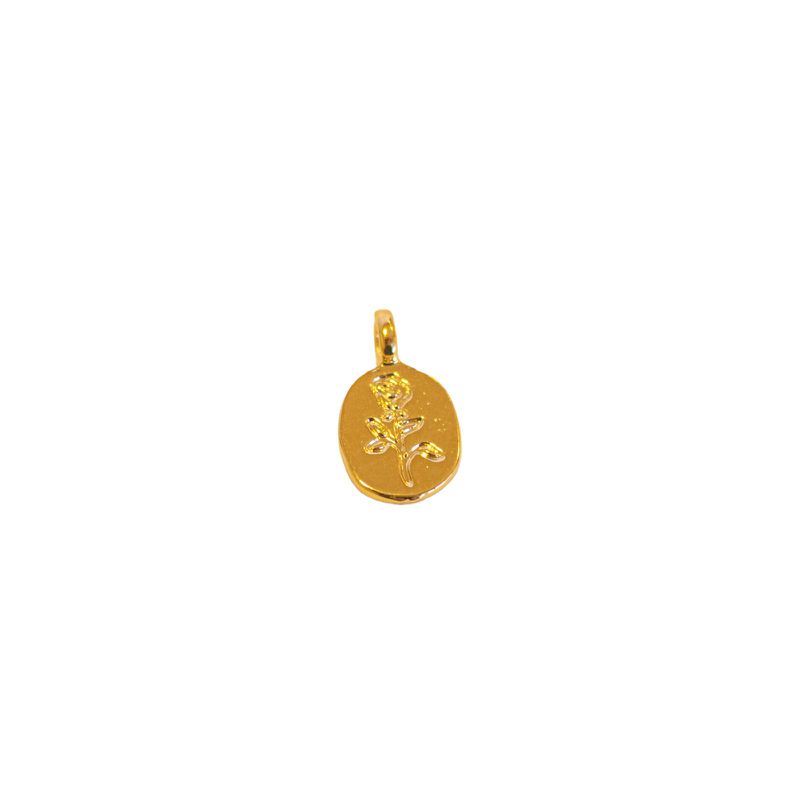 Charm Flor- banho ouro 18k