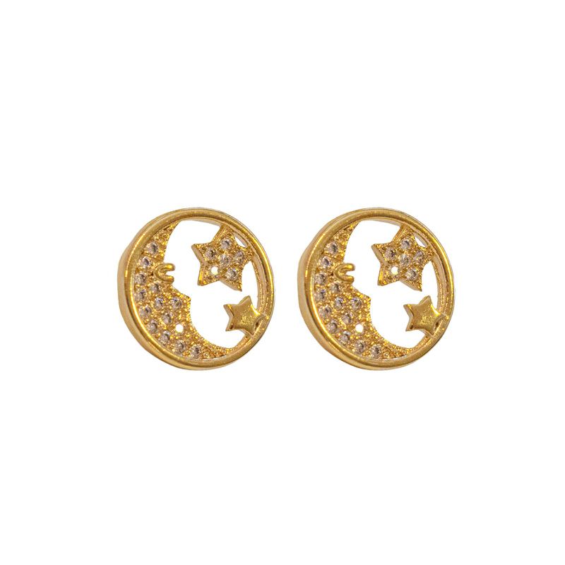 Brinco Luar- banho ouro 18k