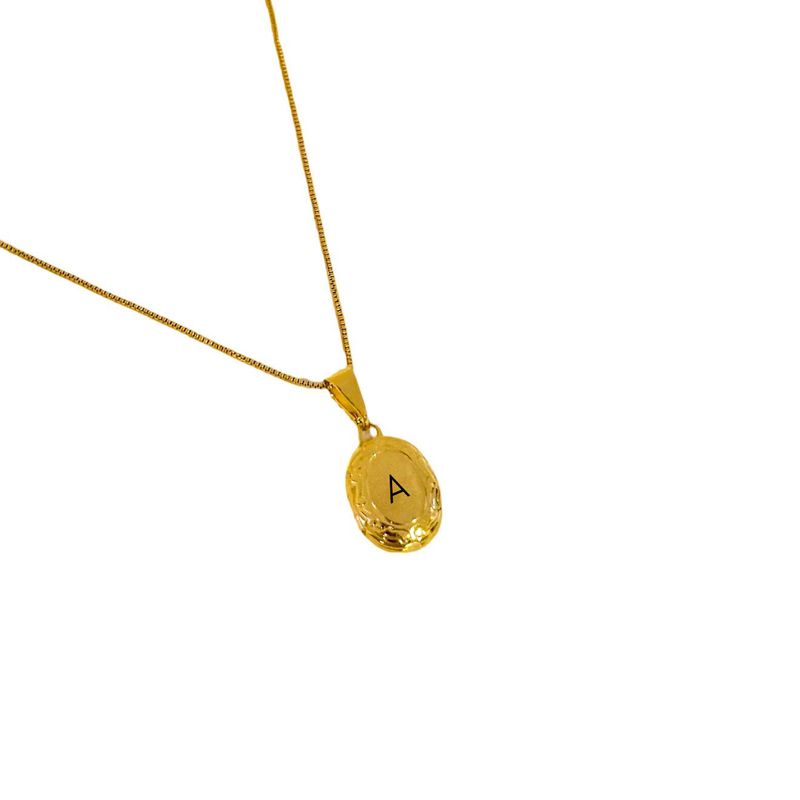 Colar Relicário Inicial Personalizada- banho ouro 18k (leia a descrição)