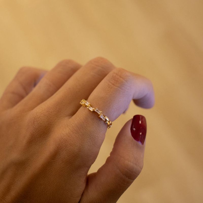 Anel Duda Ajustável- banho ouro 18k