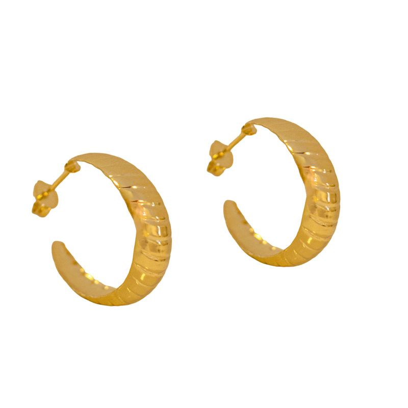 Argola Bea- banho ouro 18k