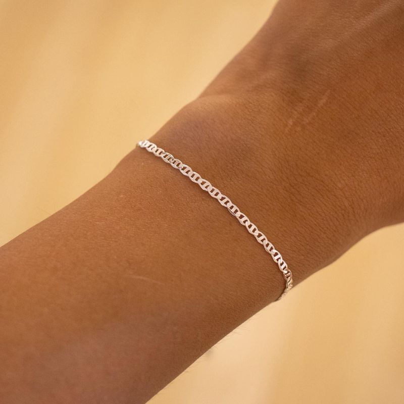 Pulseira Duna- banho prata