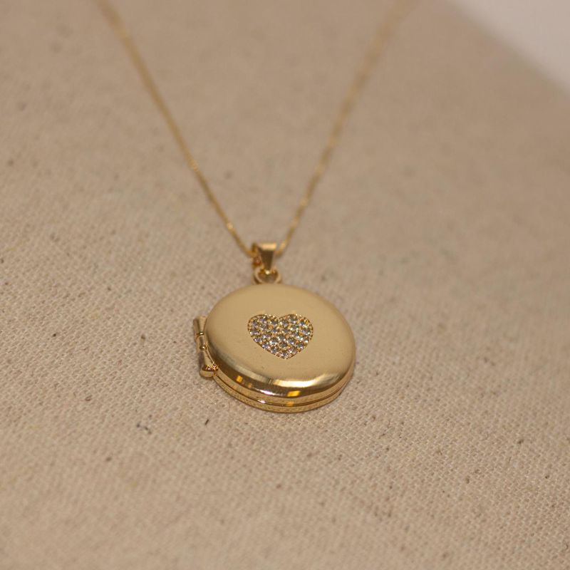 Relicário Amor Além da Vida- banho ouro 18k