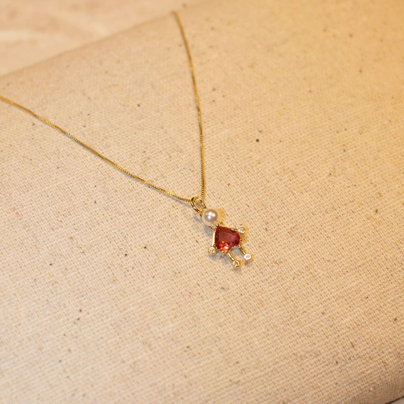 Colar Filhos 1 Pingente- banho ouro 18k