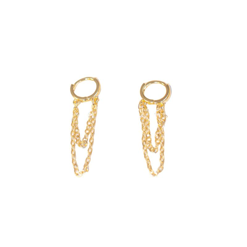 Argola Celine- banho ouro 18k