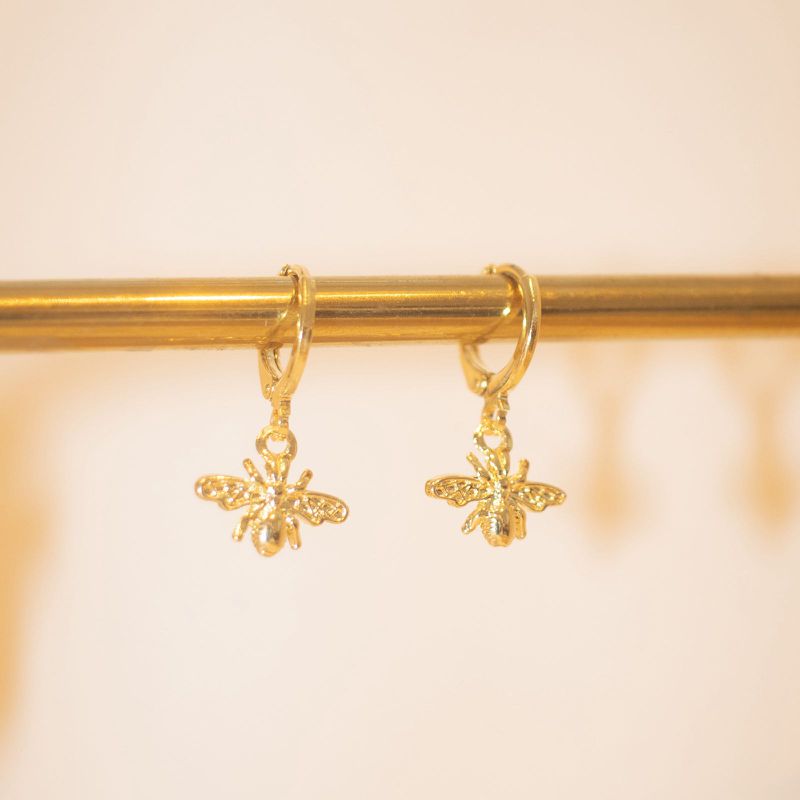Argola Bee- banho ouro 18k