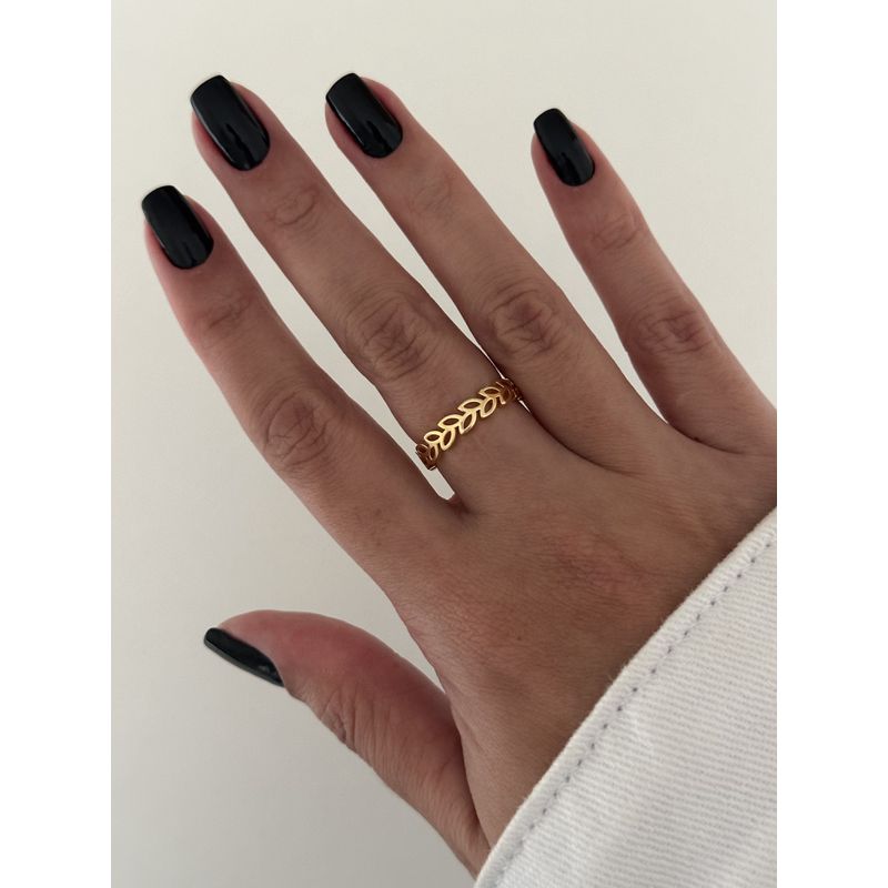 Anel Lilly Em Ouro 18k 