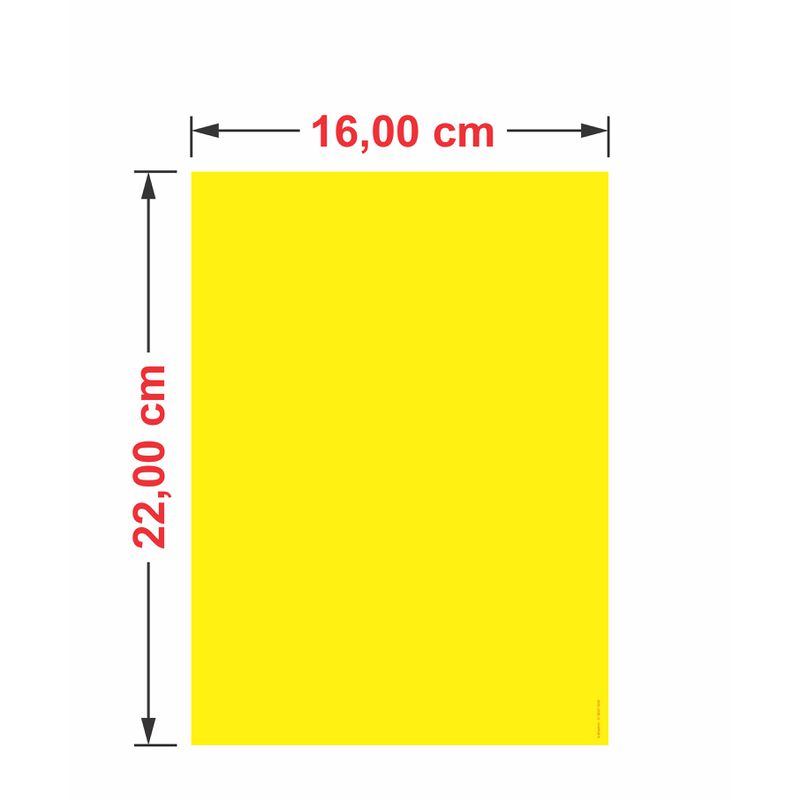 Cartaz Duplex Amarela 16x22cm