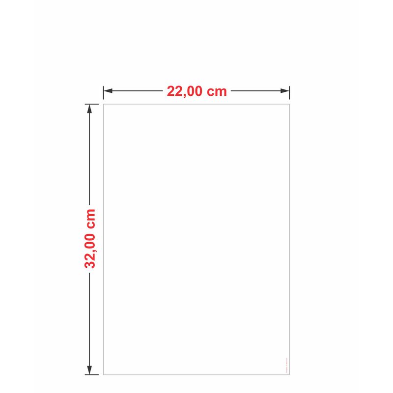 Cartaz Duplex branco 22x32 cm