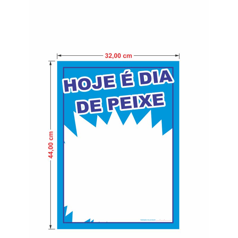 Cartaz hoje é dia de peixe 32x44 cm