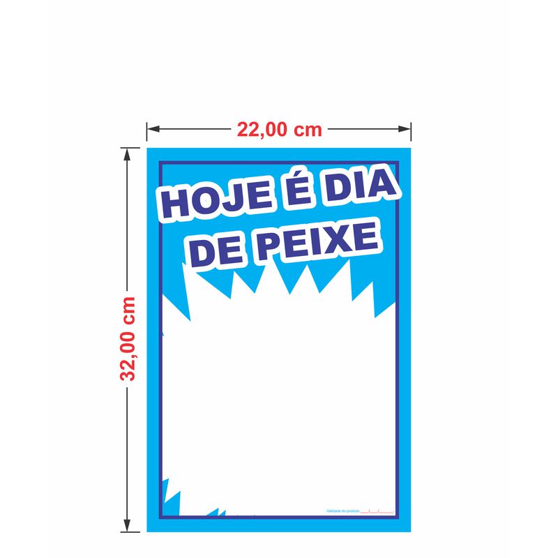 Cartaz hoje é dia de carne 22x32 cm