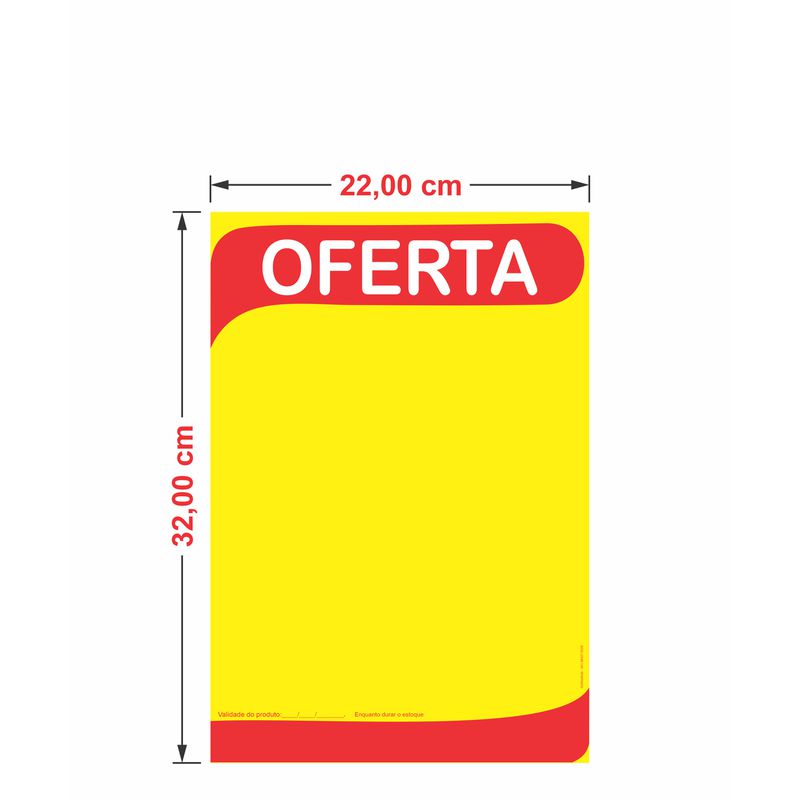 Cartaz Oferta 3 22x32 cm