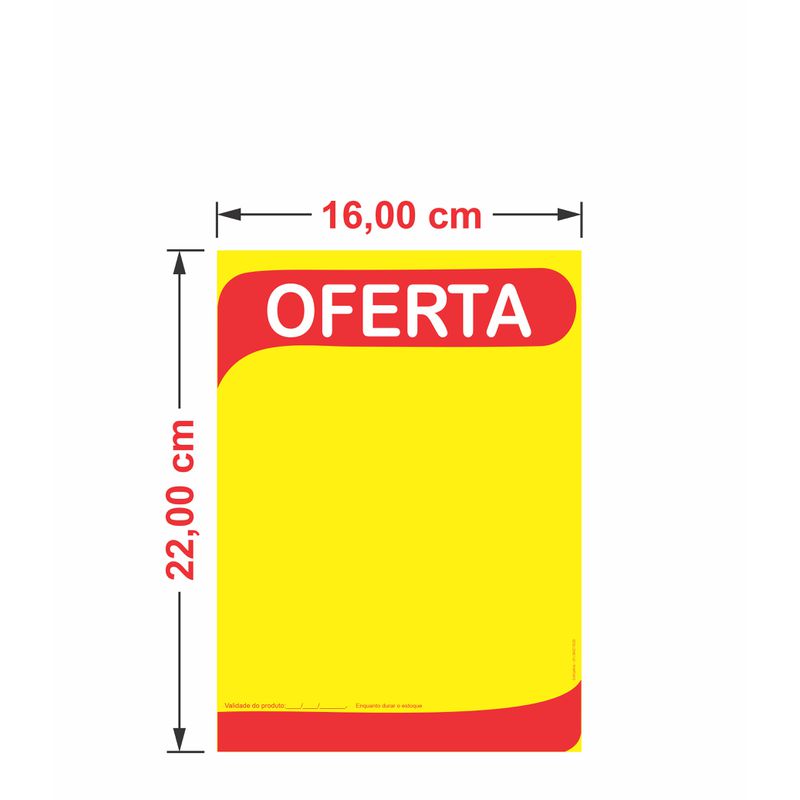 Cartaz Oferta 4 16x22 cm