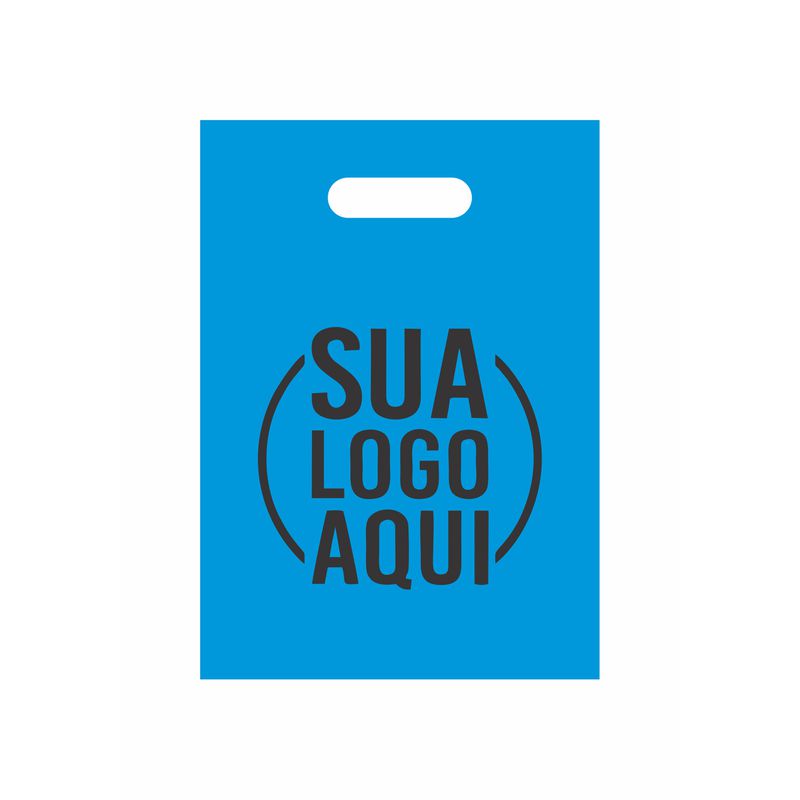 Sacola Plástica Azul 