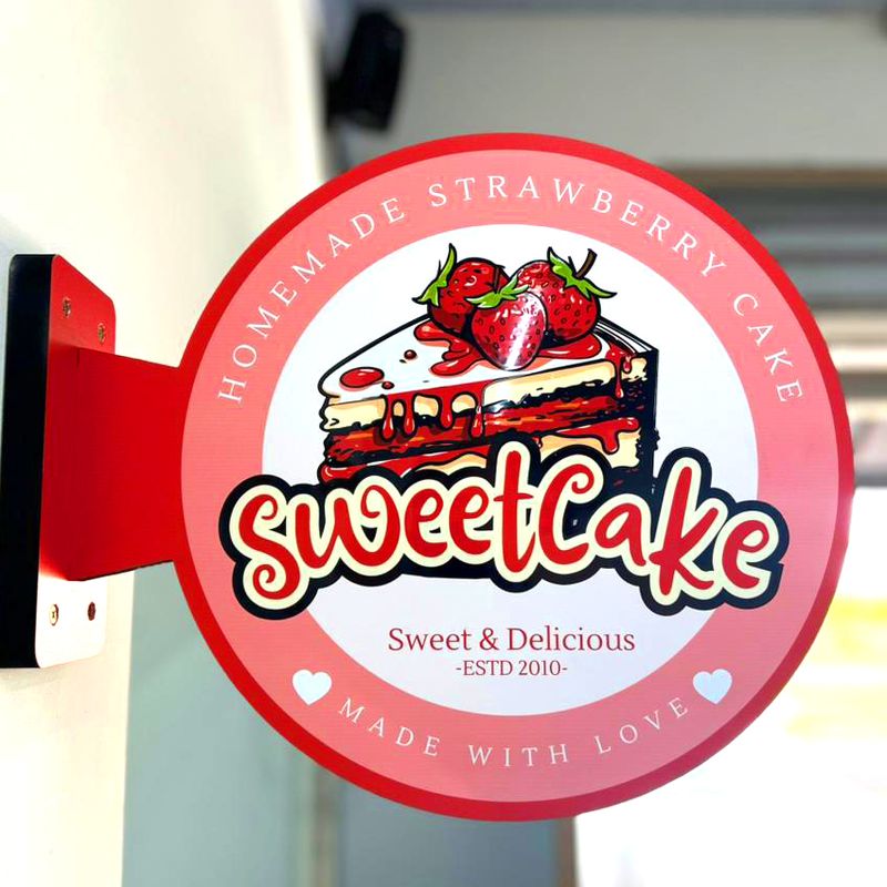 PLACA PARA LOJA TOTEN REDONDO PVC 35X35CM