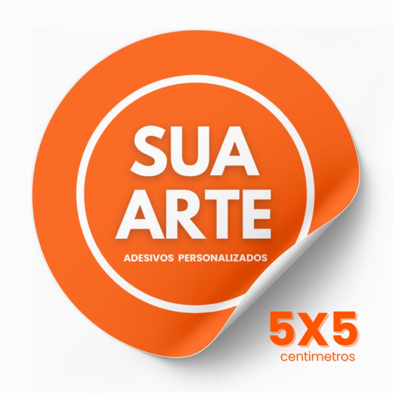 80 Un | ETIQUETAS ADESIVAS l ADESIVOS PERSONALIZADOS 5x5cm I CORTE REDONDO