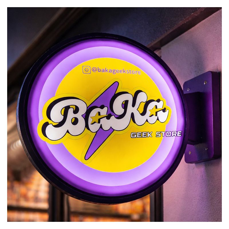 PLACA PARA LOJA TOTEN LUMINOSO REDONDO PVC 35X35CM PERSONALIZADO