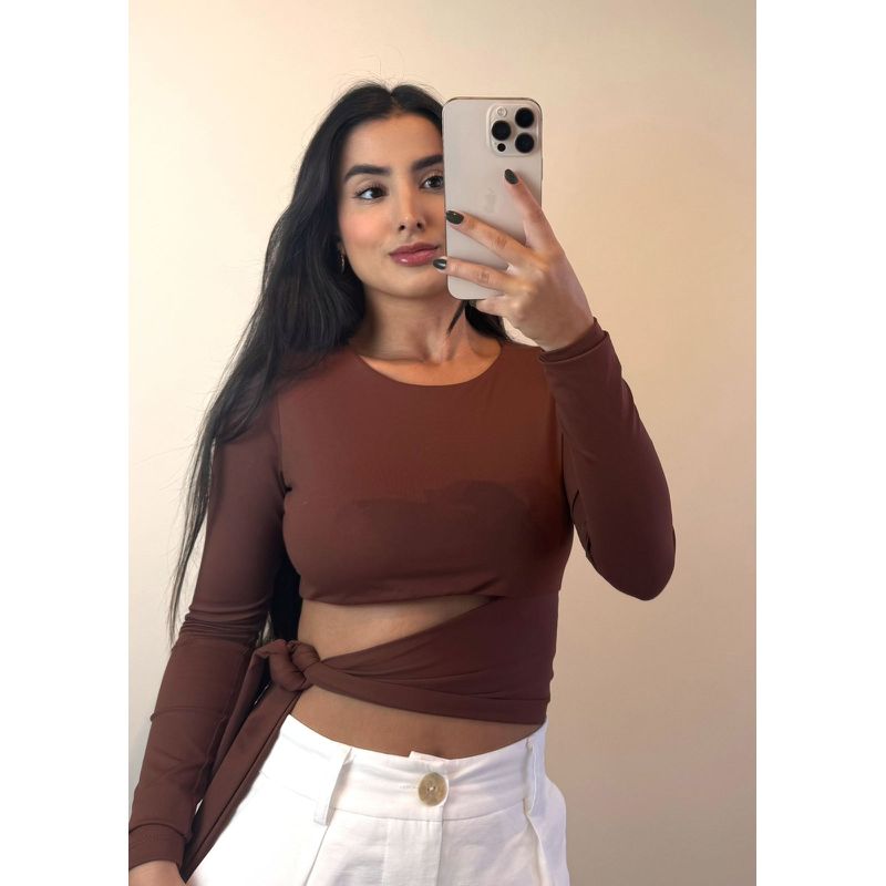 CROPPED LOLLA MARROM