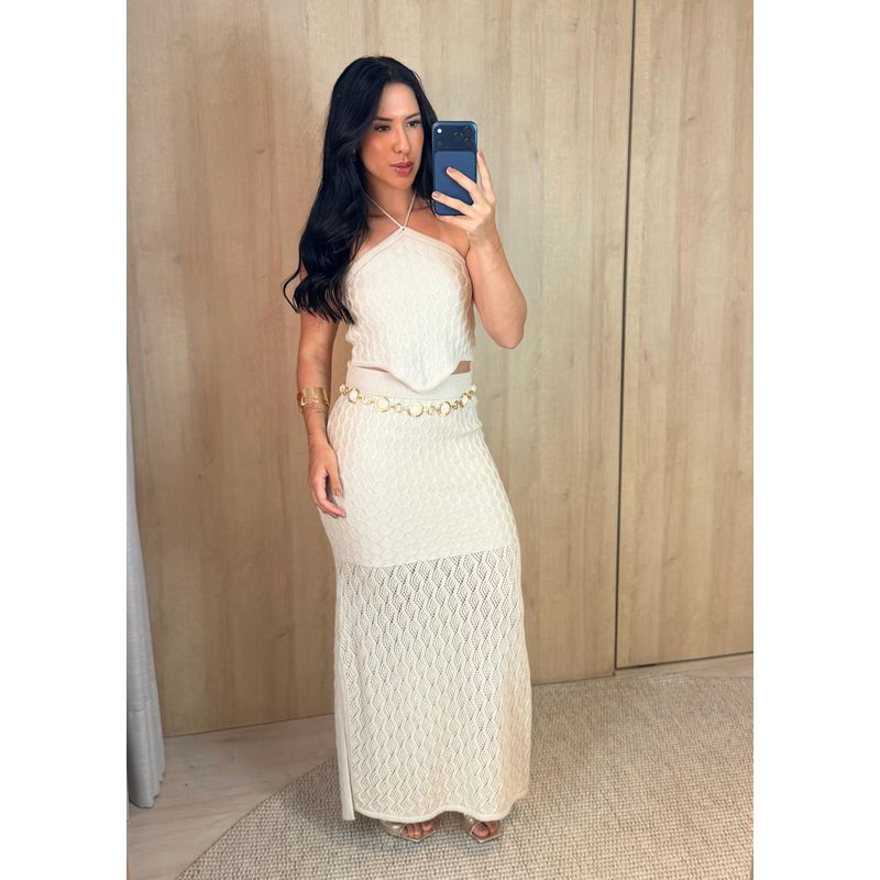 CONJUNTO TRICOT MODAL AREIA 