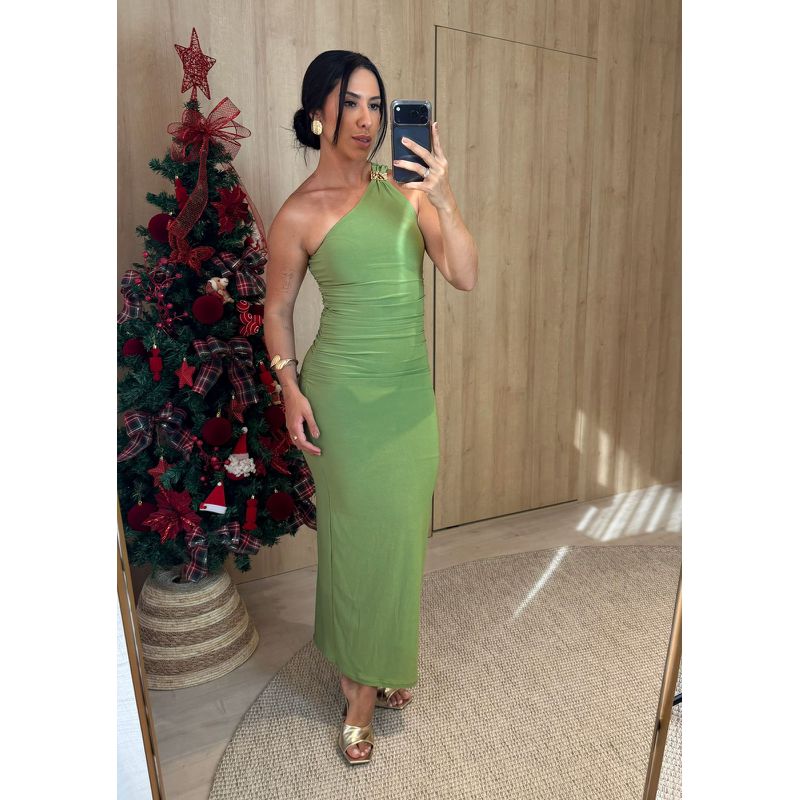 VESTIDO ALESSANDRA VERDE PISTACHE