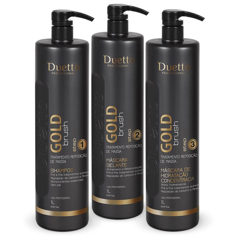 Kit Tratamento Gold Brush Duetto Professional